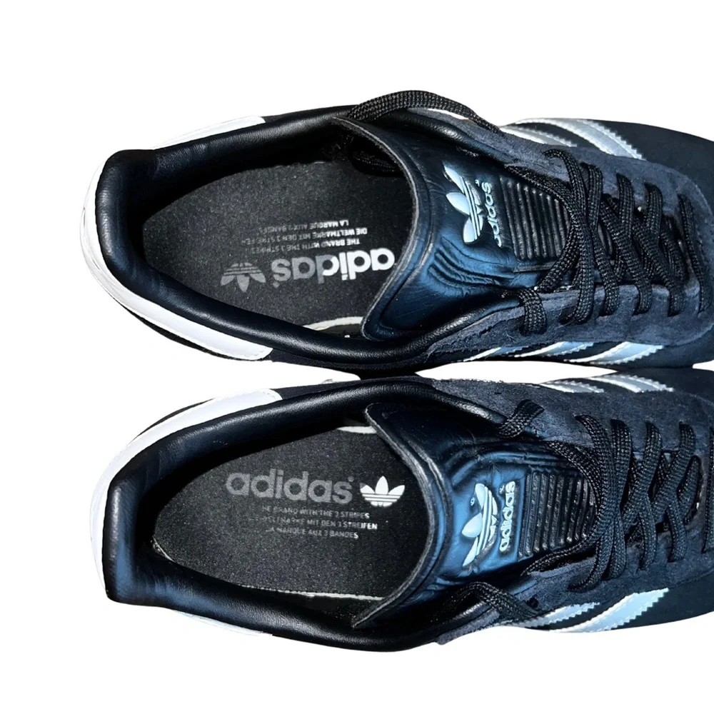 Adidas Originals Gazelle Black/Silver Metallic Women Size 8 - Picture 4 of 8